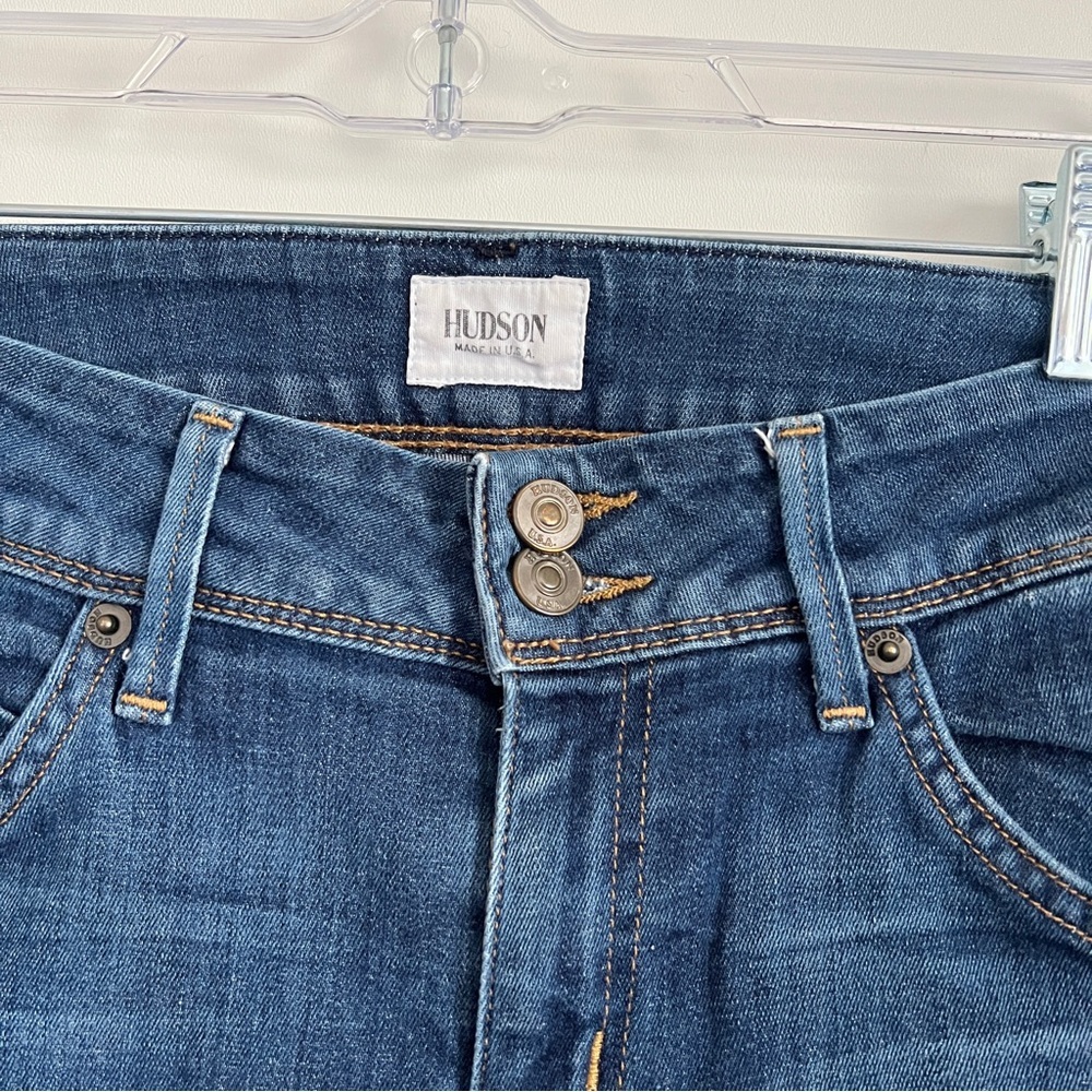 Hudson Women’s Collin Flap Blue Denim Medium Wash Jeans - Picture 6 of 10